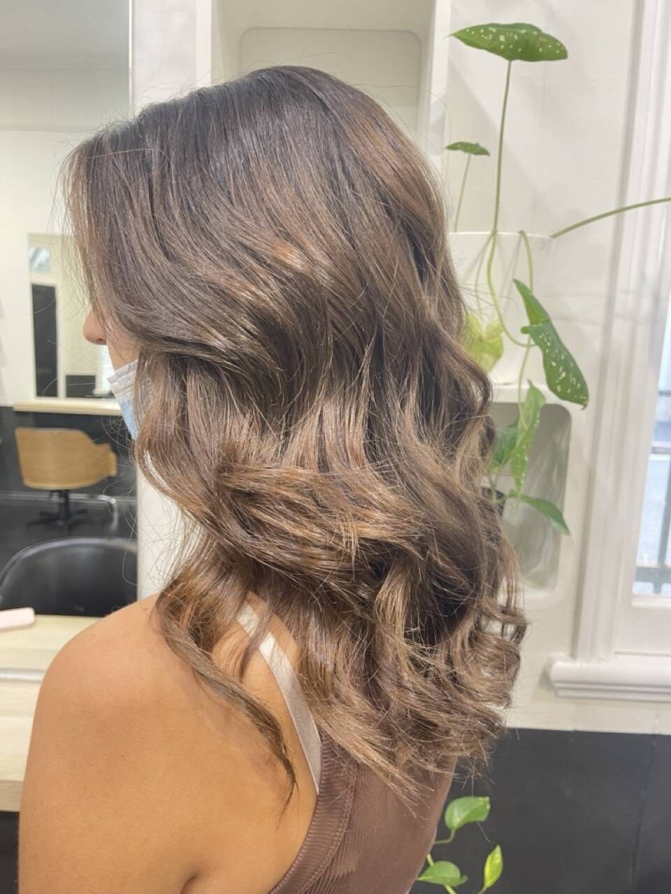 Brunette waves with healthy, glossy movement